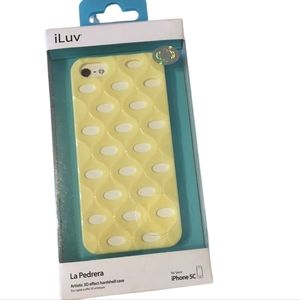 iLuv: Yellow, cut out design, polycarbonate phone case for iPhone 5C. New